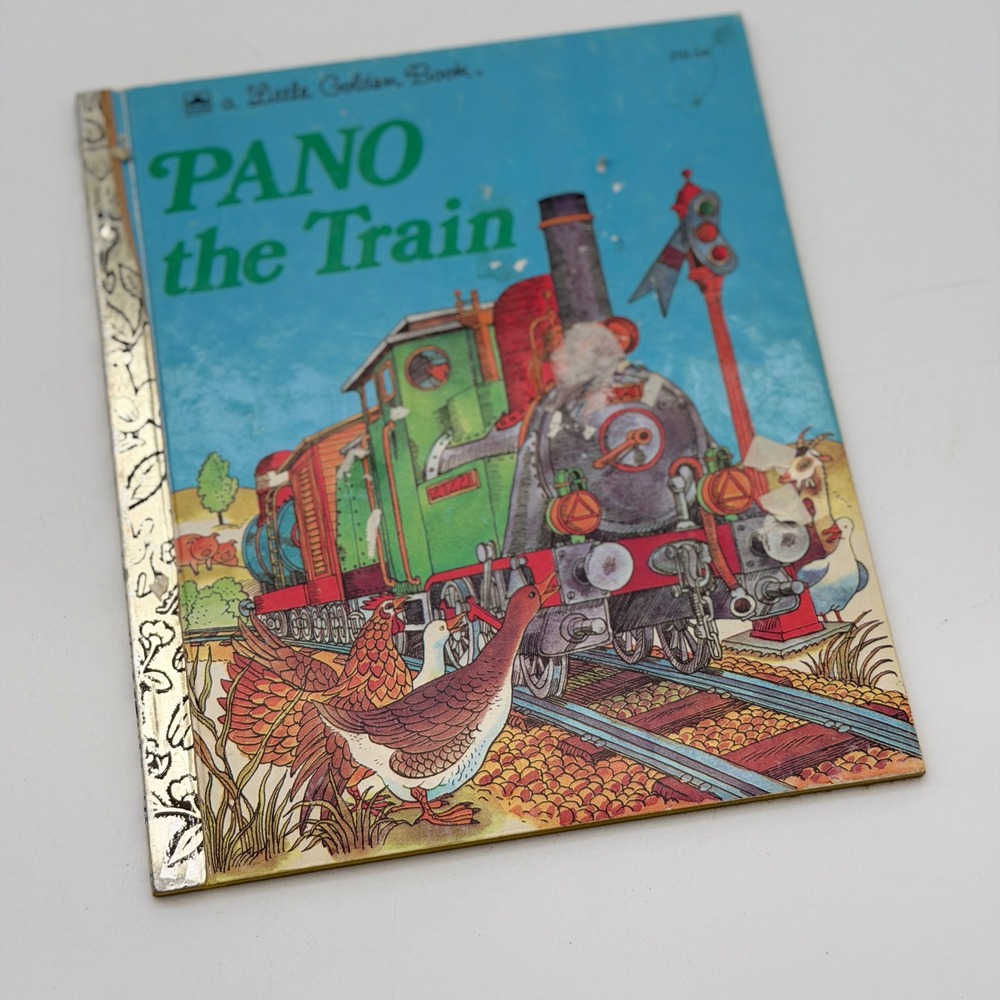 Pano the Train A Little Golden Book 1975 Sharon Holaves Giannini Vintage 02139-4